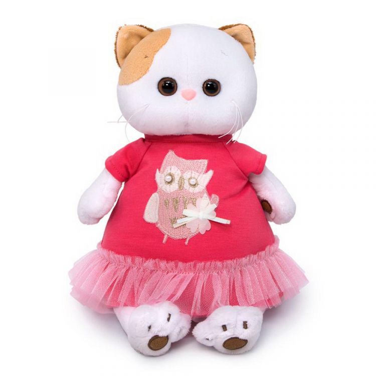 BUDI BASA LK24-019 Мягкая игрушка BUDI BASA Кошка Ли-Ли в платье с совой 24 см BUDI BASA LK24-019 Мягкая игрушка BUDI BASA Кошка Ли-Ли в платье с совой 24 см
