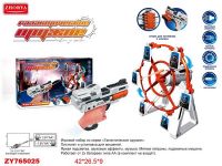 JUNFA ZY765025 Тир "Галактические оружие" (пистолет и установка для мишеней), свет, звук, в коробке, 42х26,5х9см