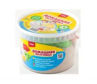 Песочница домашняя Морской песок 1,5 кг, формочки, совочек