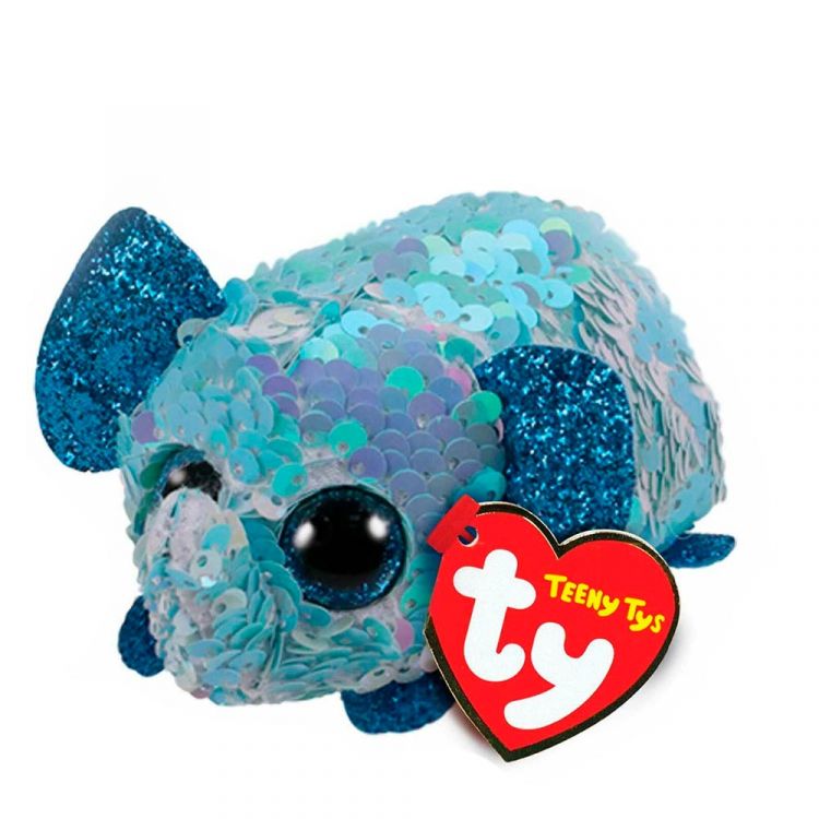 TY 42413 Teeny Tys Flippable Мягкая игрушка Слонёнок Stuart с пайетками, 10 см