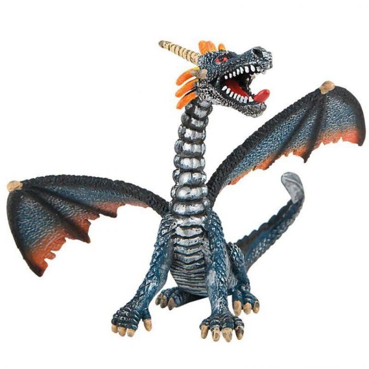 Bullyland 75594 Фигурка Дракон серебристый, 11 см