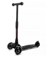 Buggy Boom Alfa 003-2119 Самокат детский трехколесный АЛЬФА, светящиеся колеса, с регулируемой складной ручкой (черный 19)