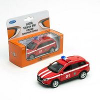 Welly 43763FS Машинка Welly LADA VESTA SW CROSS Пожарная охрана металлическая 1:34-39