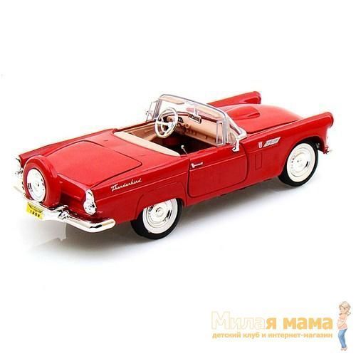 Motormax 73215 Модель винтажной машины 1:24 1956 Ford Thunderbird, красный