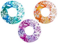 INTEX int59251NP Круг надувной INTEX "Clear Color Tubes" (Перламутр), 3 вида в ассортименте, 91 см, от 9 лет