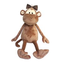 Maxitoys MT-TS0215035 Мягкая игрушка Обезьянка Лерка с бантом, 20 см