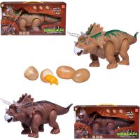 Junfa WB-00696 Динозавр Junfa Трицератопс, электромеханический, откладывает яйца, свет, звук