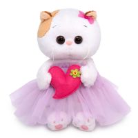 BUDI BASA LB-091 Мягкая игрушка BUDI BASA Кошка Ли-Ли BABY в платье с сердечком