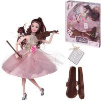 Junfa WJ-22279/шатенка Кукла Junfa Atinil (Атинил) Цветочная гармония в наборе со скрипкой 28см, шатенка