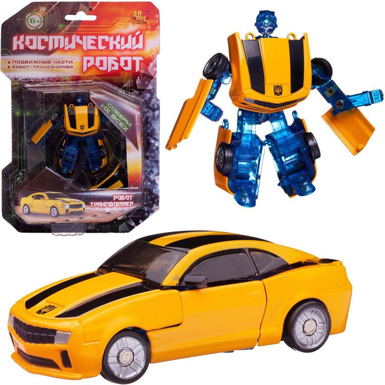 ABtoys (АБтойс) C-00179/желто-синий Робот-машина ABtoys Космический робот желто-черный