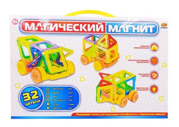 ABtoys PT-00744 Конструктор "Магический магнит" , 32 предмета