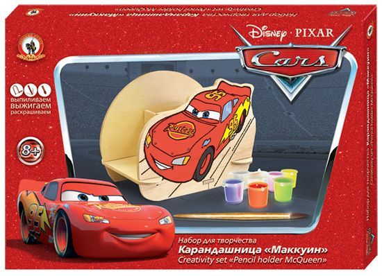 Набор для творчества. Набор для выжигания и раскрашивания Карандашница "Маккуин" Дисней Тачки
