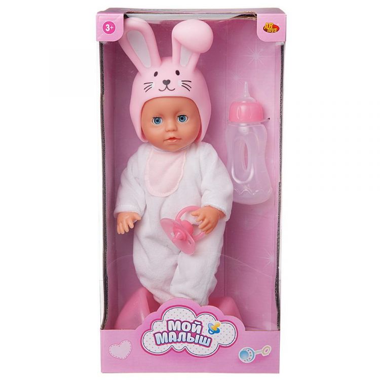 ABtoys (АБтойс) PT-01427 Пупс ABtoys Мой малыш Зайка, 25см, в наборе с аксессуарами, в коробке ABtoys (АБтойс) PT-01427 Пупс ABtoys Мой малыш Зайка, 25см, в наборе с аксессуарами, в коробке
