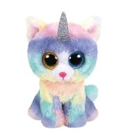 TY 36454 Beanie Boo's Мягкая игрушка Кошечка-единорог Heather, 25 см