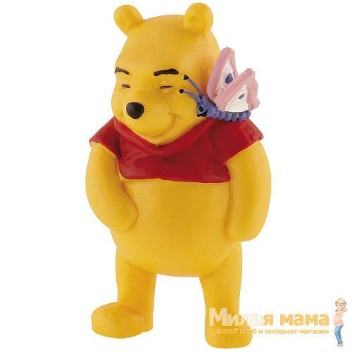 Bullyland 12329 Фигурка Винни и бабочка, 6,1 см