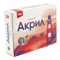 LORI Акрк-003 Краски акриловые LORI Классика 12 цветов по 20 мл