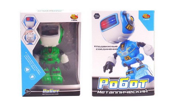 ABtoys C-00340 Робот металлический, со звуковыми эффектами