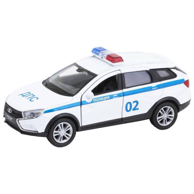 Welly 43763PB Машинка Welly LADA VESTA SW CROSS Полиция ДПС металлическая 1:34-39 Welly 43763PB Машинка Welly LADA VESTA SW CROSS Полиция ДПС металлическая 1:34-39