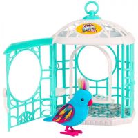 Moose 28240 Интерактивная птичка Little Live Pets в клетке, голубая