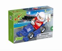 Banbao 8117 Конструктор Банбао "Формула 1", синяя машинка, 27 деталей