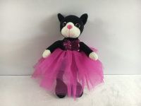 ABtoys M097/2 Мягкая игрушка Кошка в платье (с пайетками), 20 см