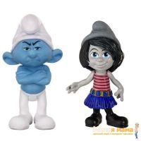 Jakks 53964 Набор из 2-х фигурок Смурфиков на шарнирах с аксессуарами, 7 см Ворчун и Заноза (Векси)