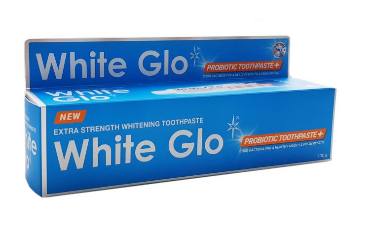 White Glo W8177-НТМ Зубная паста White Glo отбеливающая с пробиотиками 100мл.