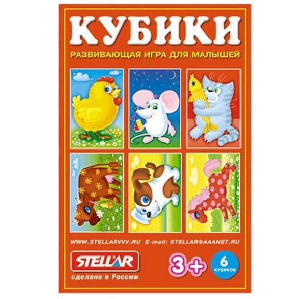 Stellar 00823 Кубики-картинки №23 (хорошие знакомые), 6 штук