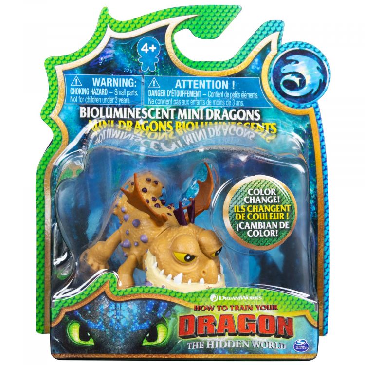 Spin Master 66628 Dragons 3 Мини-фигурка дракона, меняет цвет, Сарделька