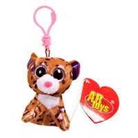 AB toys M0014 Мягкая игрушка Леопард коричневый, на брелке, 12 см