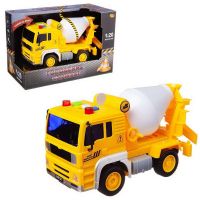 ABtoys (АБтойс) C-00449 Машинка инерционная ABtoys Бетономешалка со звуковыми и световыми эффектами 1:20, 24x12x15.5 см