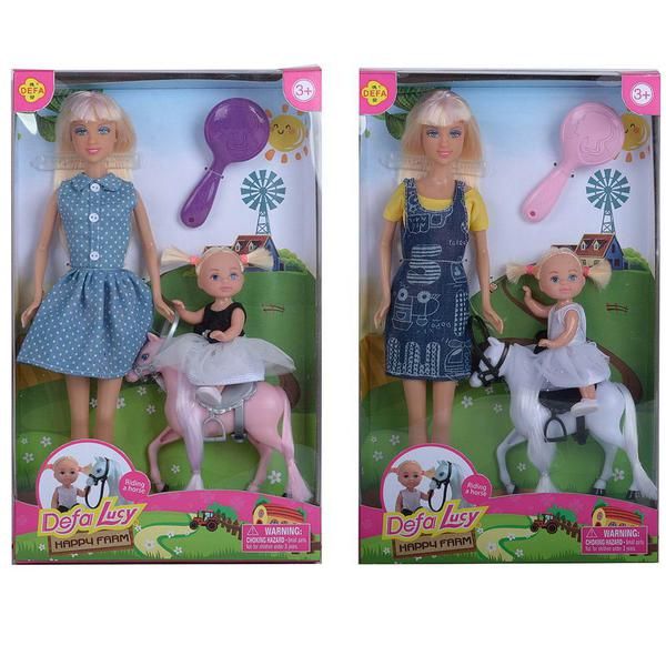 DEFA 8399d Кукла Defa. Lucy Счастливая ферма, 2 куклы в комплекте, 2 вида в ассортименте