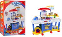 ABtoys (АБтойс) PT-00196/синяя Игровой набор Abtoys Помогаю Маме Кухня в наборе с 32 аксессуарами, с водой, эл/мех, со светом и звуком, синяя