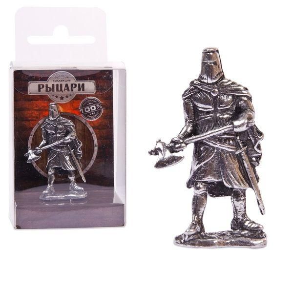 Амберкинг TIN-02 Фигурка литая. Солдатик металлический. Крестоносец с топором 54мм (1:32) олово Амберкинг TIN-02 Фигурка литая. Солдатик металлический. Крестоносец с топором 54мм (1:32) олово