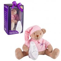 Drema BabyDou 103D Мишка розовый для засыпания малыша, с белым и розовым шумом