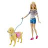 Mattel DWJ68 Barbie Кукла Барби Набор "Семья Barbie" Прогулка с питомцем 