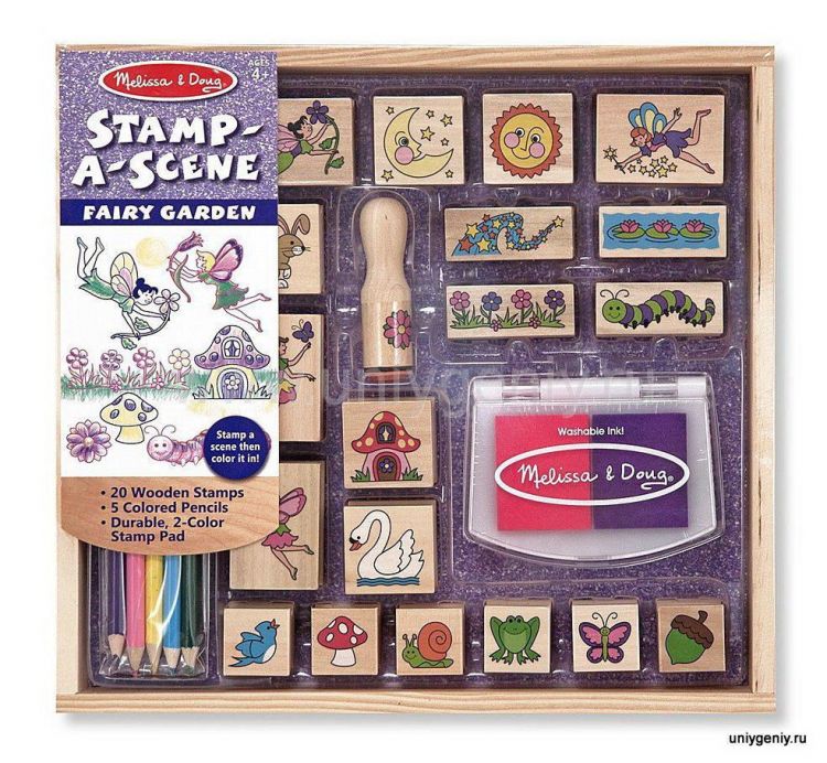 Melissa&amp;Doug 2424M Набор для творчества Melissa&amp;Doug печати Сад для фей