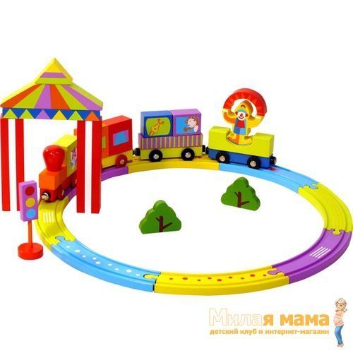 Woody Land 71009 Конструктор деревянный «Цирковой поезд»