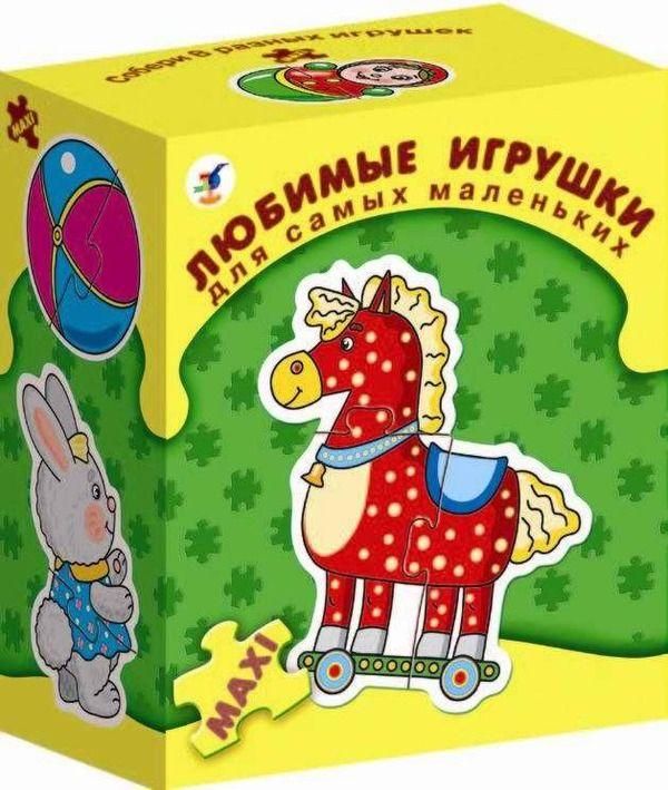Макси-пазл для самых маленьких Любимые игрушки, 8 картинок