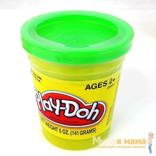 Play-Doh 22002 Пластилин 1 банка 141г, зеленый