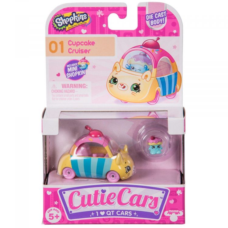 Moose 56579 Машинка Cutie Car S1 с фигуркой Шопкинс Cupcake Cruiser