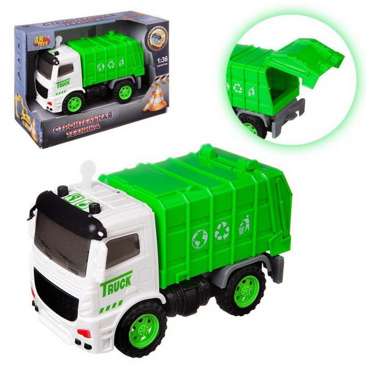 ABtoys (АБтойс) C-00448 Машинка инерционная ABtoys Мусоровоз со звуковыми и световыми эффектами 1:36, 20x10x14 см ABtoys (АБтойс) C-00448 Машинка инерционная ABtoys Мусоровоз со звуковыми и световыми эффектами 1:36, 20x10x14 см