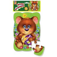 Vladi Toys VT3205-35 Пазлы на магните "Медвежонок"