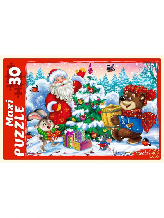 Рыжий кот ПМ30-1555 Пазл Рыжий кот MAXI Новогодний праздник №14