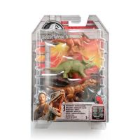 Mattel FPN84 Jurassic World Мини-динозавры упаковка из 3-х коричневый, розовый и зеленый
