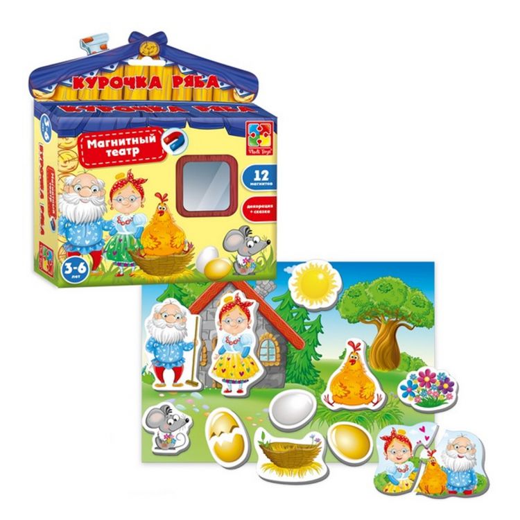 Vladi Toys VT3206-12 Театр магнитный "Курочка Ряба"