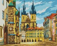 Картина мозаичная на подрамнике. Прага 50*40 см
