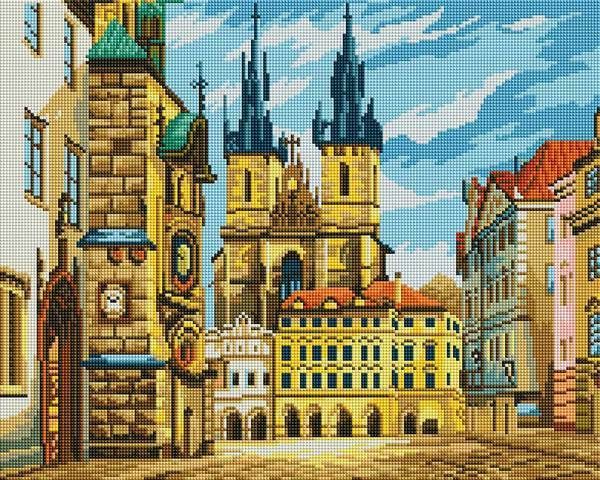Картина мозаичная на подрамнике. Прага 50*40 см