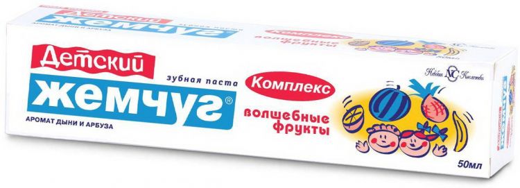 Новый Жемчуг 17107 Зубная паста Новый Жемчуг Волшебные фрукты 50мл Новый Жемчуг 17107 Зубная паста Новый Жемчуг Волшебные фрукты 50мл