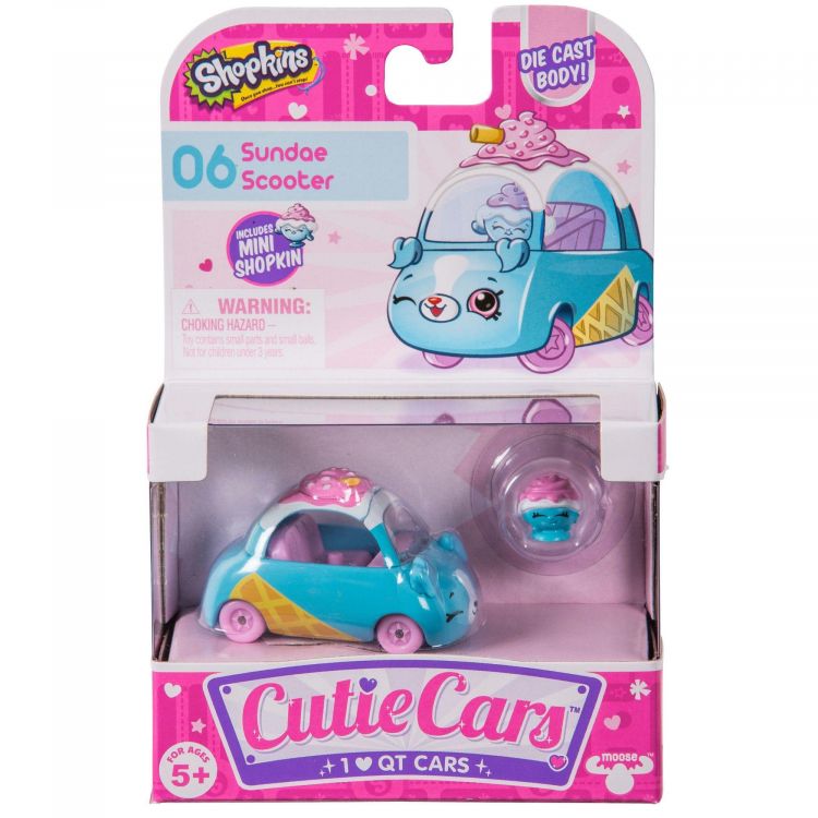 Moose 56580 Машинка Cutie Car S1 с фигуркой Шопкинс Sundae Scooter